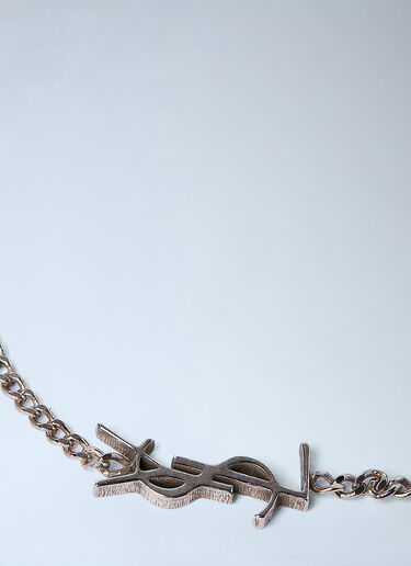 LN-CC® - Saint Laurent: Cassandre Charm Bracelet - Silver Saint Laurent Cassandre Charm Bracelet Silver sla0363003