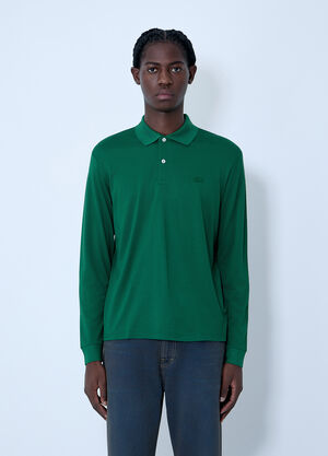 LN-CC® - Lacoste: Silk Polo Shirt - Green Lacoste Silk Polo Shirt Green lac0162002