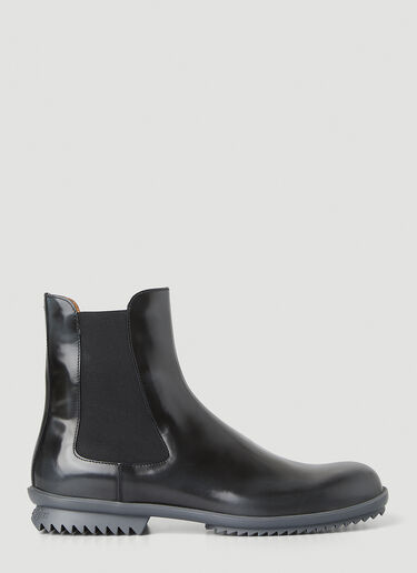 LN-CC® - Maison Margiela: Brushed Chelsea Boots - Black Maison Margiela Brushed Chelsea Boots Black mla0148024