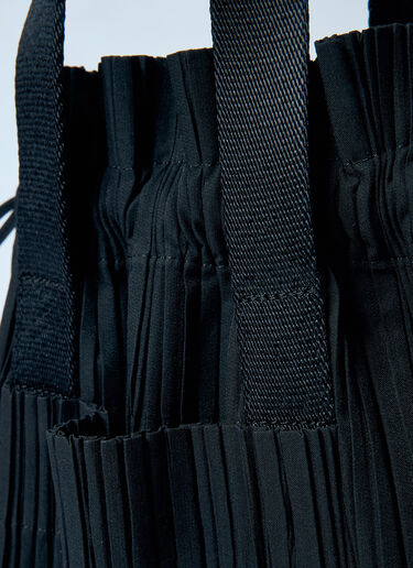 LN-CC® - Pleats Please Issey Miyake: Pleats Handbag - Black Pleats Please Issey Miyake Pleats Handbag Black plp0259010