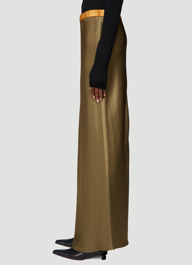 Helmut Lang Satin Slip Skirt Green hlm0237006