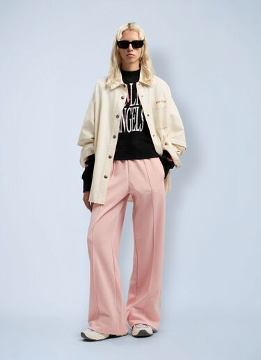 LN-CC® - Palm Angels: 클래식 로고 톤온톤 트랙 팬츠 - 핑크 Palm Angels 클래식 로고 톤온톤 트랙 팬츠 핑크 pma0262122