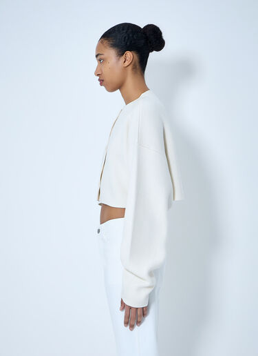 LN-CC® - TOTEME: Cropped oversized cardigan - White TOTEME Cropped oversized cardigan White tot0264026