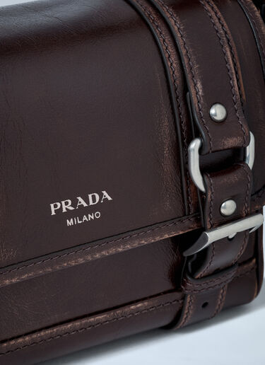 Prada Leather Explore Crossbody Bag Brown pra0162007