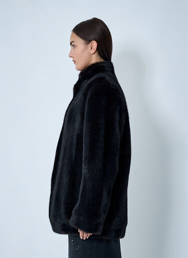 MM6 Maison Margiela Faux Fur Jacket Brown mmm0262001