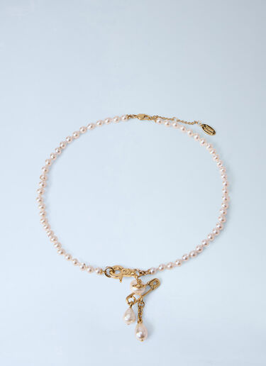 Vivienne Westwood Small Claude Pearl Necklace Gold vvw0264023