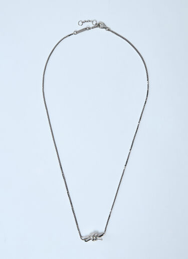 LN-CC® - Bottega Veneta: Knot Necklace - Silver Bottega Veneta Knot Necklace Silver bov0259057