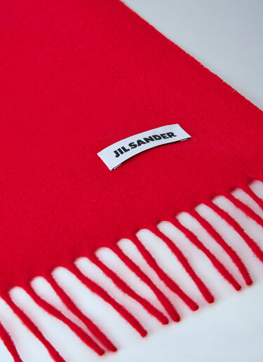 LN-CC® - Jil Sander: Neck Warmers Mufflers Scarf - Red Jil Sander Neck Warmers Mufflers Scarf Red jil0265012