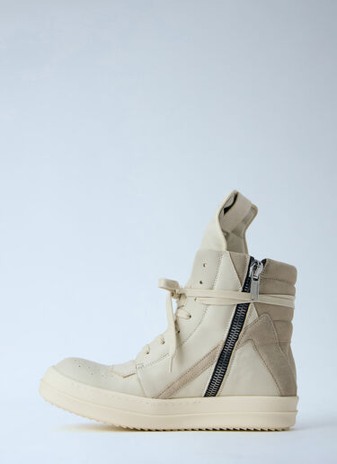 LN-CC® - Rick Owens: Geobasket Sneakers - White Rick Owens Geobasket Sneakers White ric0264015