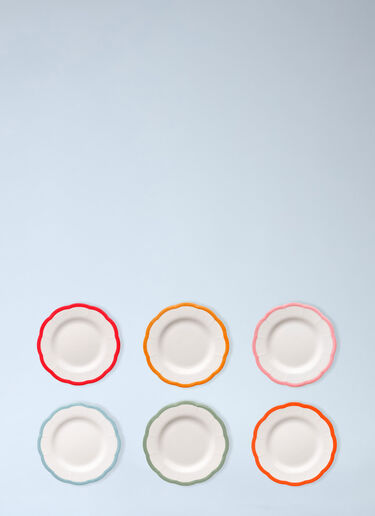Bitossi Home Set Of Six Petalo Bread Plate Multicolour wps0692158