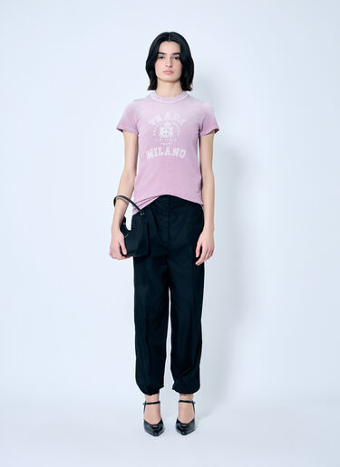 Prada ロゴプリントTシャツ  パープル pra0260014