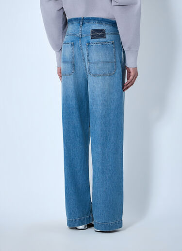LN-CC® - Maison Margiela: Wide-Leg Denim Jeans - Blue Maison Margiela Wide-Leg Denim Jeans Blue mla0264005