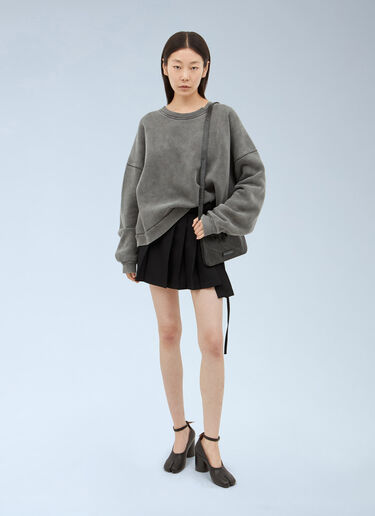 LN-CC® - Acne Studios: Logo Patch Sweatshirt - Grey Acne Studios Logo Patch Sweatshirt Grey acn0357002