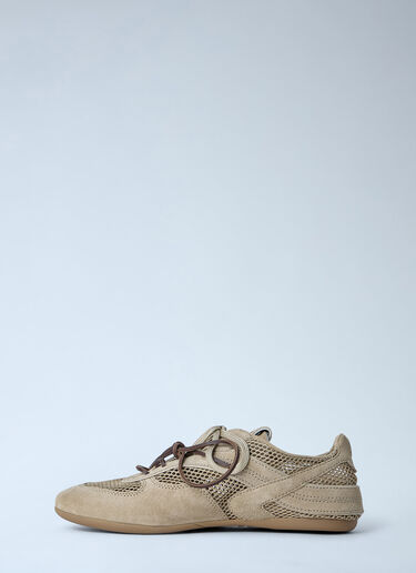 Miu Miu Rope and Suede Sneakers Beige miu0263029