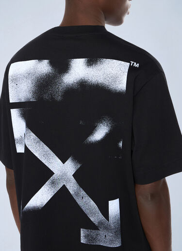 LN-CC® - Off-White: Stencil Arrow Skate Logo T-Shirt - Black Off-White Stencil Arrow Skate Logo T-Shirt Black ofw0162001