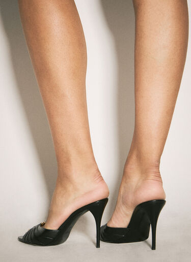 LN-CC® - Saint Laurent: Babylone Heeled Mules - Black Saint Laurent Babylone Heeled Mules Black sla0257051
