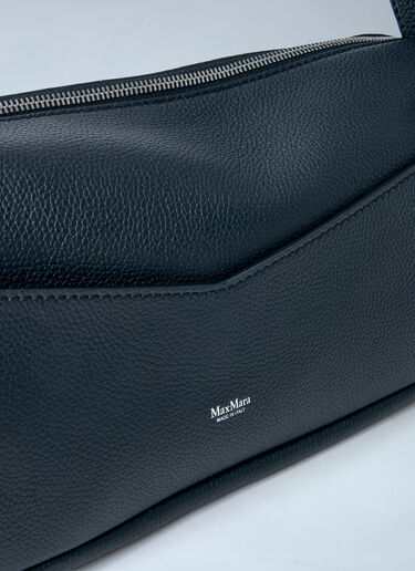 Max Mara Rectangular Leather Shoulder Bag Black max0264315
