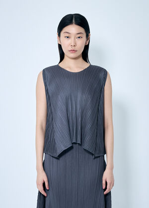 LN-CC® - Pleats Please Issey Miyake: Efficient Square Top - Grey Pleats Please Issey Miyake Efficient Square Top Grey plp0258018