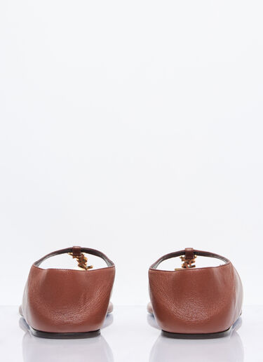 LN-CC® - Saint Laurent: Cassandra Sandals - Brown Saint Laurent Cassandra Sandals Brown sla0257045