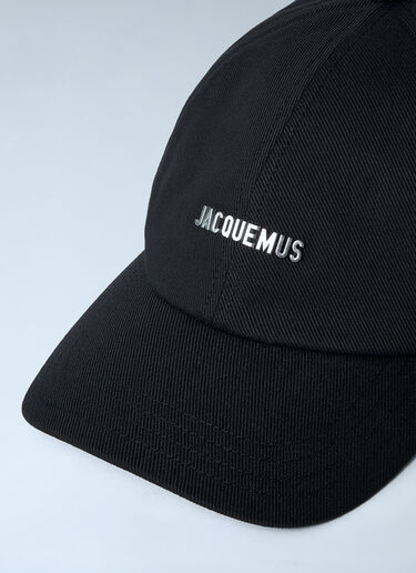 LN-CC® - Jacquemus: Logo Motif Baseball Cap - Black Jacquemus Logo Motif Baseball Cap Black jac0162023