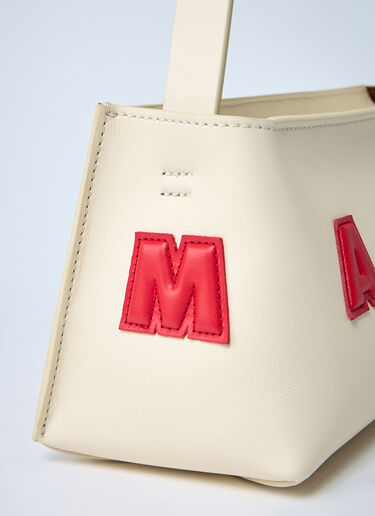 Marni Leather Baguette Musuem Shoulder Bag Beige mni0261019