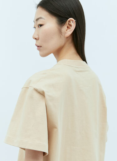LN-CC® - Jil Sander: Logo Print T-Shirt - Beige Jil Sander Logo Print T-Shirt Beige jil0256001