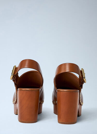 LN-CC® - Chloé: Jeannette Heel Clogs - Brown Chloé Jeannette Heel Clogs Brown chl0263064