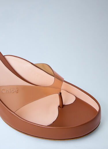 Chloé Junie Heeled Sandals Brown chl0264023