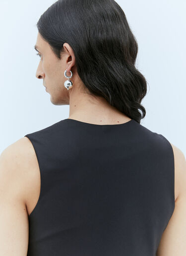 LN-CC® - Aaron Esh: Draped Wool Top - Black Aaron Esh Draped Wool Top Black ash0154005