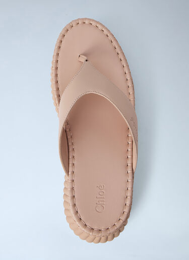 LN-CC® - Chloé: Nama Wedge Sandals - Beige Chloé Nama Wedge Sandals Beige chl0264033