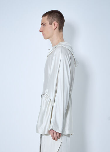 LN-CC® - Rick Owens: Hooded Tunic Top - Beige Rick Owens Hooded Tunic Top Beige ric0160008