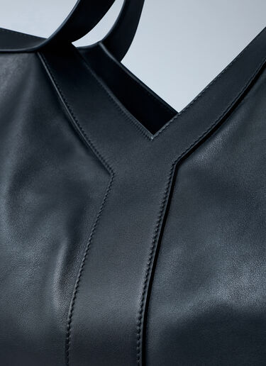 Saint Laurent Large Y-Shaped Leather Tote Bag Black sla0262048