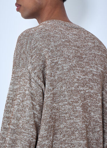 Maison Margiela 브이넥 니트 스웨터 갈색 mla0164100