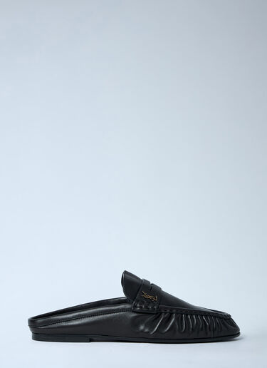 Saint Laurent Logo Hardware Loafers Brown sla0262027