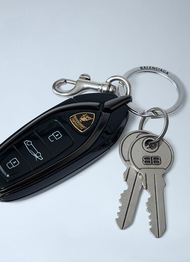 LN-CC® - Balenciaga x Lamborghini: Logo Charm Keyring - Silver Balenciaga x Lamborghini Logo Charm Keyring Silver bll0162012