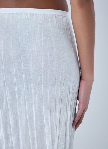 LN-CC® - TOTEME: Textured Knit Maxi Skirt - White TOTEME Textured Knit Maxi Skirt White tot0264014