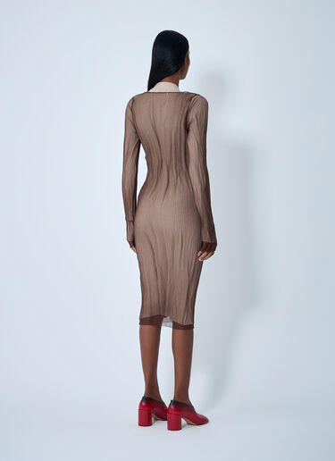 MM6 Maison Margiela Layered Cardigan Dress Brown mmm0262005
