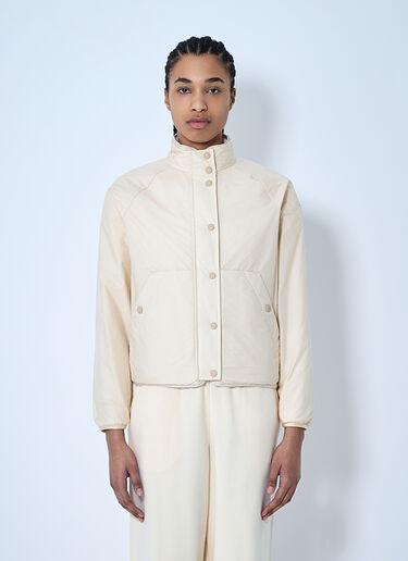 LN-CC® - Moncler Grenoble: Fluffy Zip-Up Cardigan - White Moncler Grenoble Fluffy Zip-Up Cardigan White mog0259008