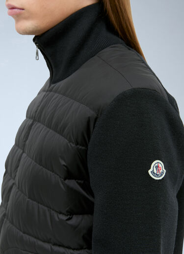 Moncler Padded Zip-Up Cardigan Black mon0157025