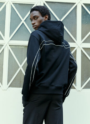 LN-CC® - GmbH: Piping Hooded Sweatshirt - Black GmbH Piping Hooded Sweatshirt Black gmb0154012