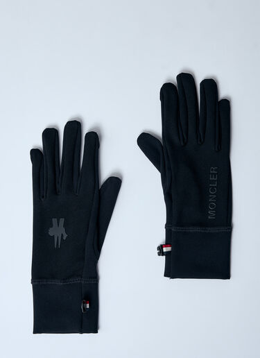 LN-CC® - Moncler Grenoble: Touch Screen Jersey Gloves - Black Moncler Grenoble Touch Screen Jersey Gloves Black mog0259004