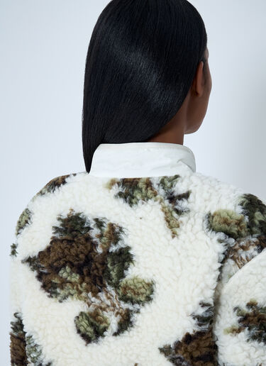 LN-CC® - Moncler: Textured Zip-Up Jacket - White Moncler Textured Zip-Up Jacket White mon0262040