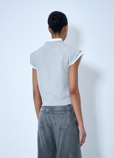 LN-CC® - Acne Studios: Sleeveless Logo Sweatshirt - Grey Acne Studios Sleeveless Logo Sweatshirt Grey acn0264038