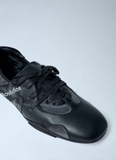 Acne Studios Leather Lace-Up Sneakers Black acn0162025