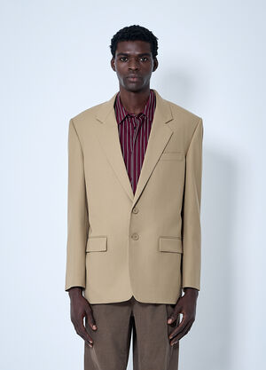 Saint Laurent Yves Wool Blazer Beige sla0159005