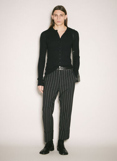 LN-CC® - Vivienne Westwood: Cropped George Pants - Black Vivienne Westwood Cropped George Pants Black vvw0159003