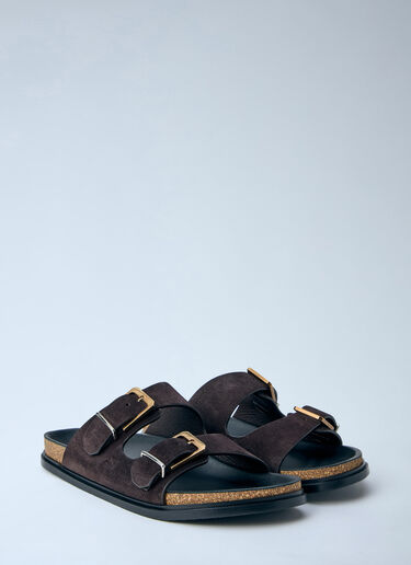 LN-CC® - The Row: Buckle Slides - Brown The Row Buckle Slides Brown row0264068