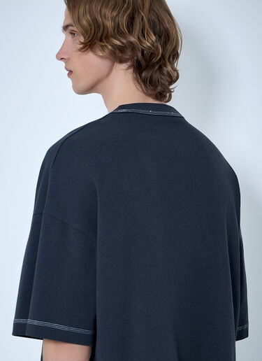 LN-CC® - Jacquemus: Oversized Logo T-Shirt - Navy Jacquemus Oversized Logo T-Shirt Navy jac0164024