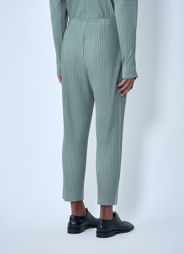 LN-CC® - Homme Plissé Issey Miyake: 플리츠 테이퍼드 팬츠 - 올리브 Homme Plissé Issey Miyake 플리츠 테이퍼드 팬츠 올리브 hmp0163002