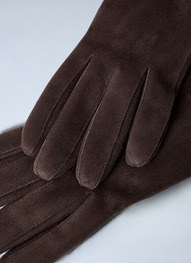 Max Mara スエード仕上げのロンググローブ ブラウン max0262069